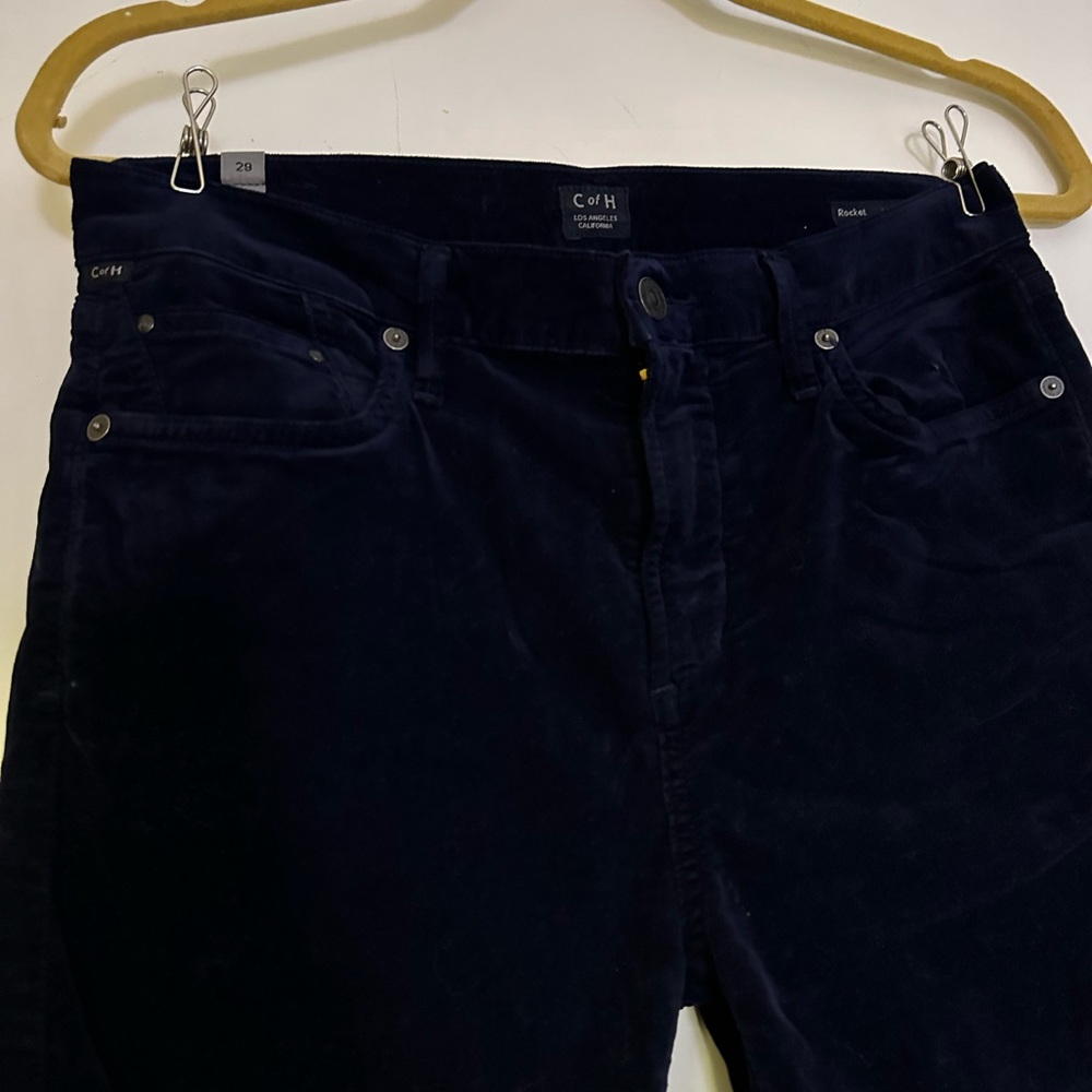 Citizens of humanity rocket high rise velvet jeans